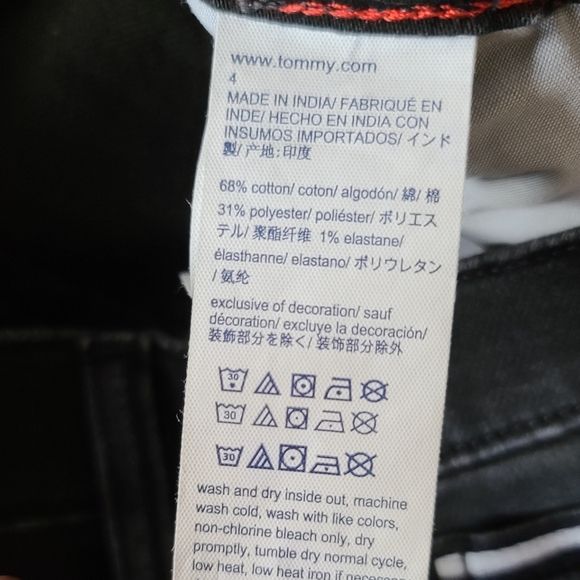 Tommy Hilfiger Denim Skinny Jean Leggings. Black. 4 - Picture 6 of 6